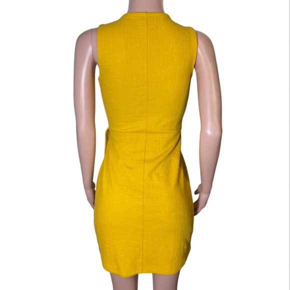 MADEWELL Women’s Yellow Sheath Mini Dress - Picture 4 of 13